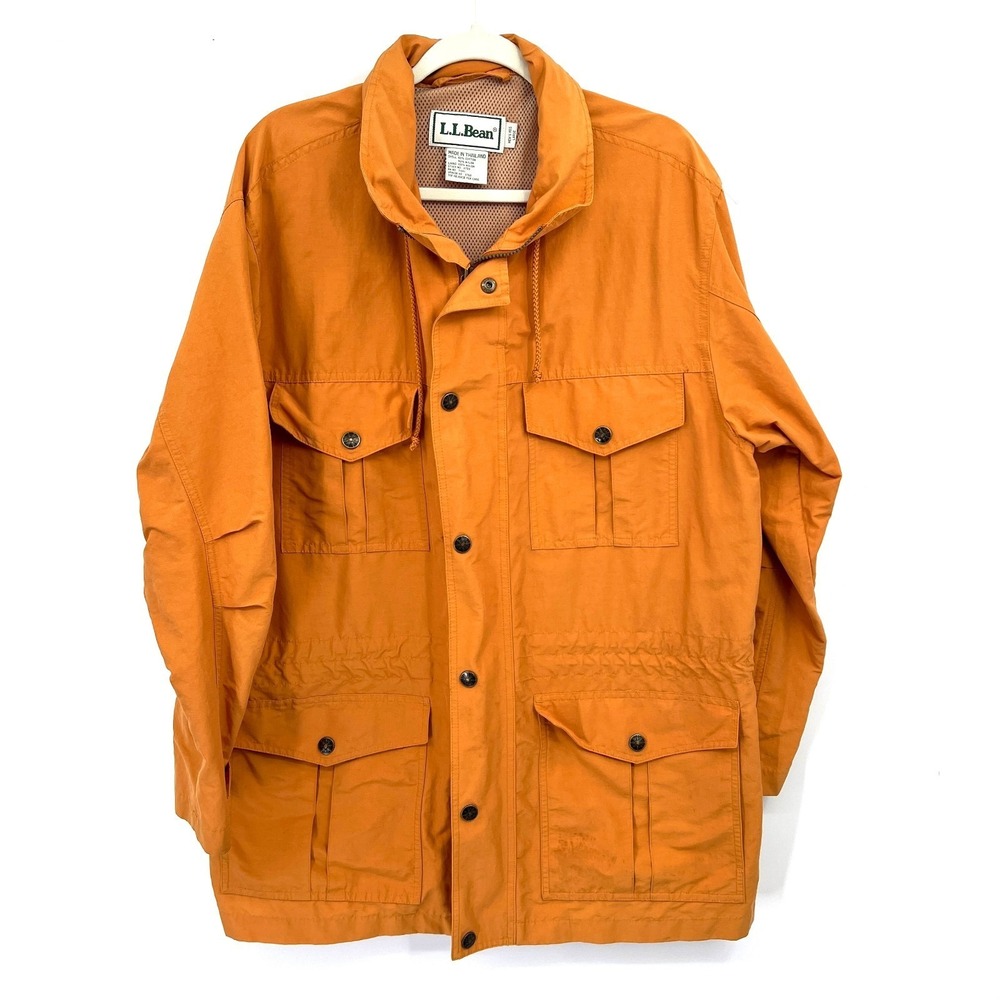 Vintage 80s 90s mustard orange 4 pocket chore patch barn jacket gorpcore work L